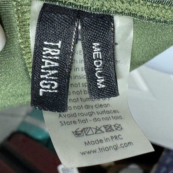 Triangl Gigi Crochet Neoprene Bikini top size Medium Army Green - Picture 6 of 8